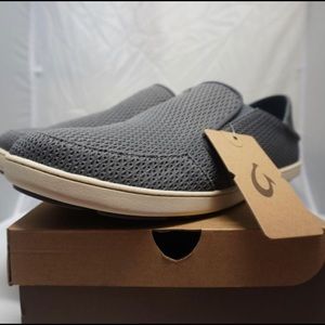 OLUKAI Wehi Nohea Mesh Slip-on Charcoal